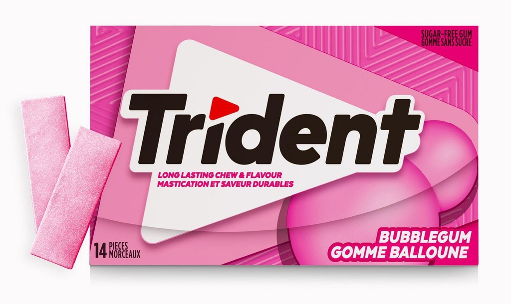 Trident, Paquet de gomme balloune sans sucre, 14 Morceaux