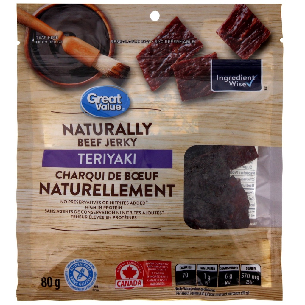 Charqui de bœuf teriyaki Naturellement Great Value