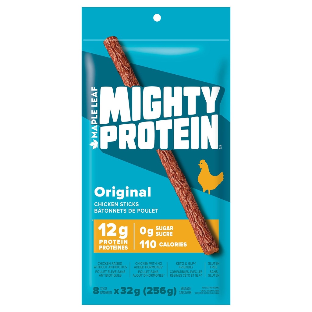 Maple Leaf Bâtonnets de poulet Mighty Protein, saveur originale