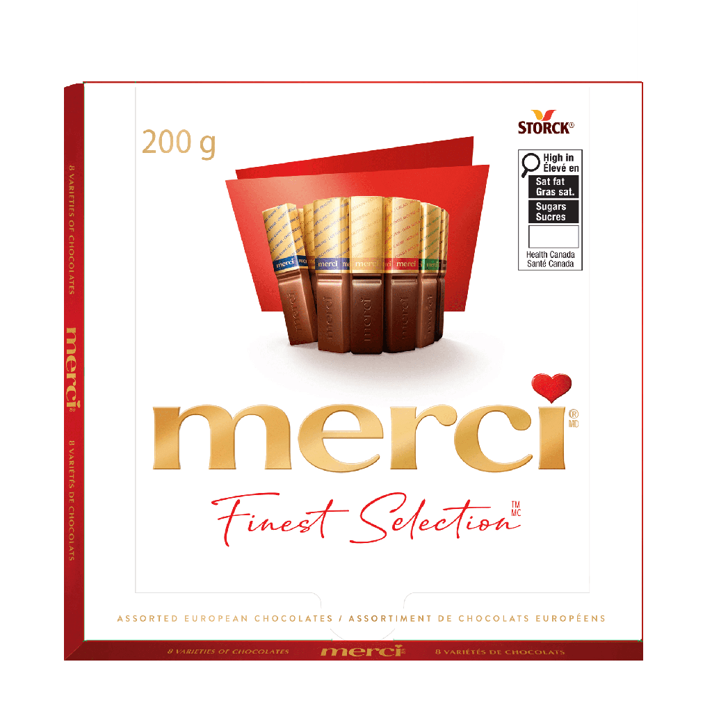 merci® Sélection Chocolats fins, boîte de chocolats assortis, 200g