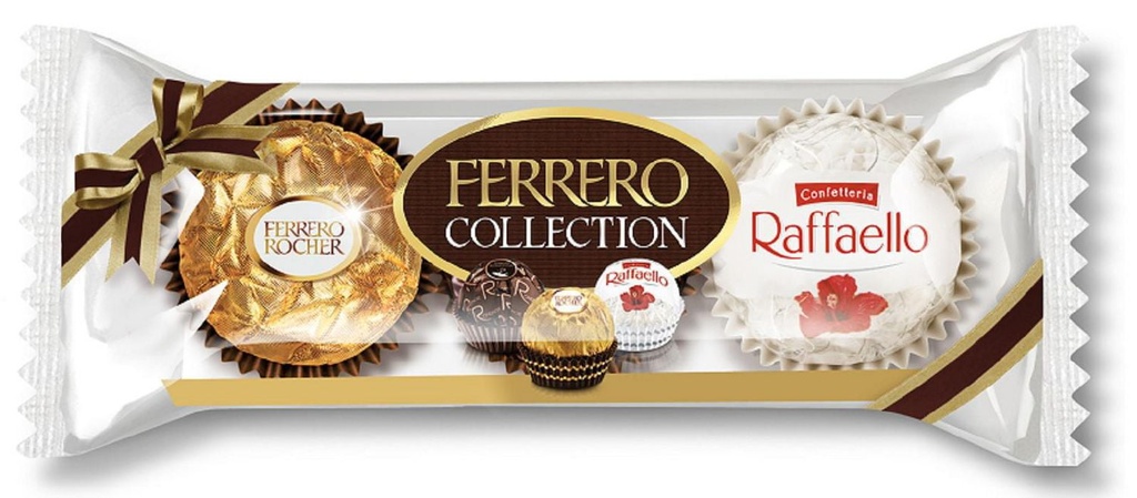 Assortiment FERRERO COLLECTION de confiseries au chocolat et à la noix de coco, 3 confiseries, 32 g