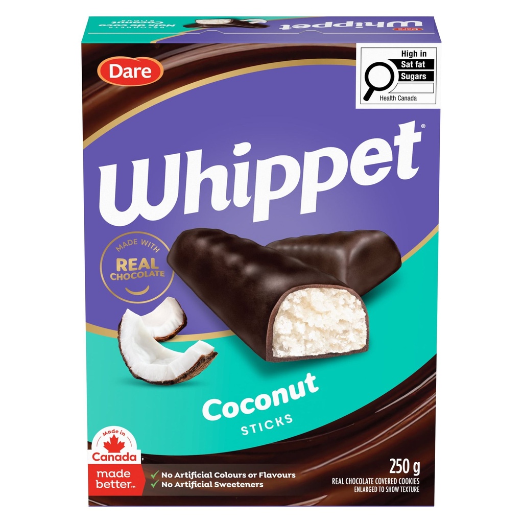 Bâtonnets Whippet Noix de coco, 250g