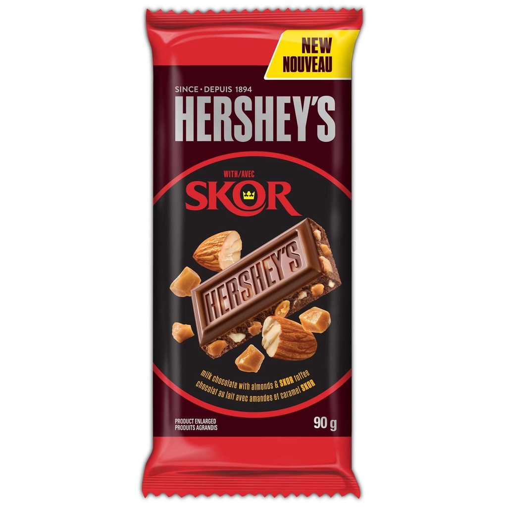 Hershey's Barre de chocolat au lait avec amandes HERSHEY’S garnie de SKOR