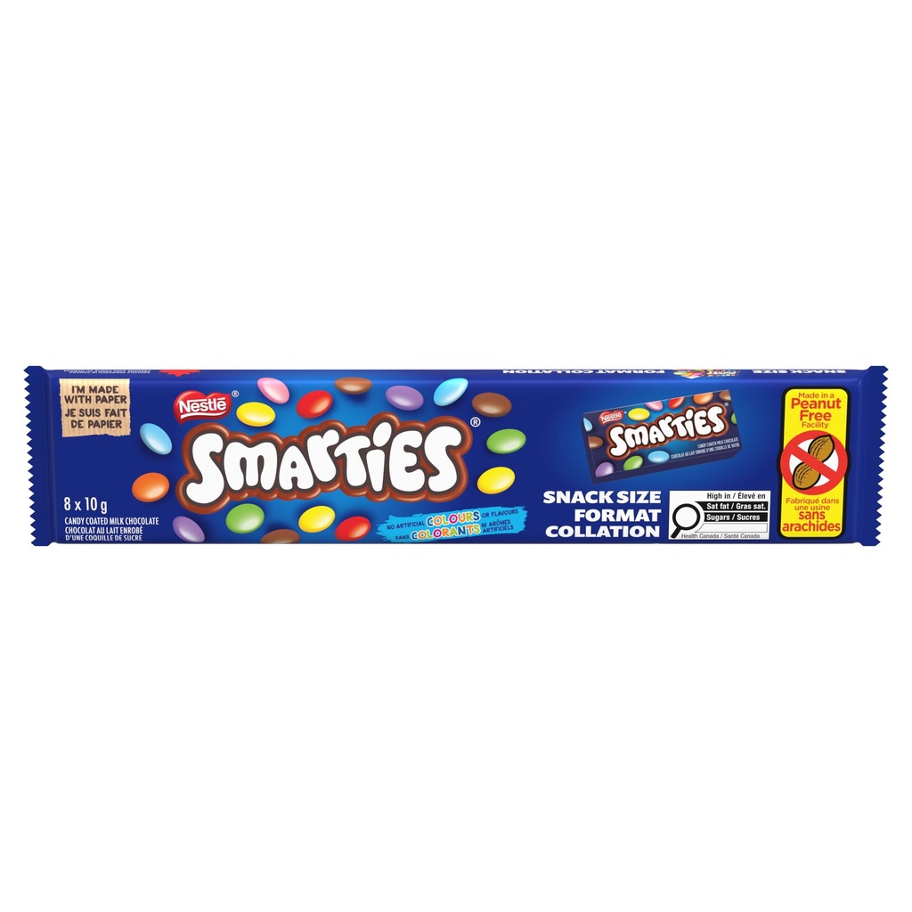 SMARTIES Format collation, chocolat au lait, usine canadienne sans arachides