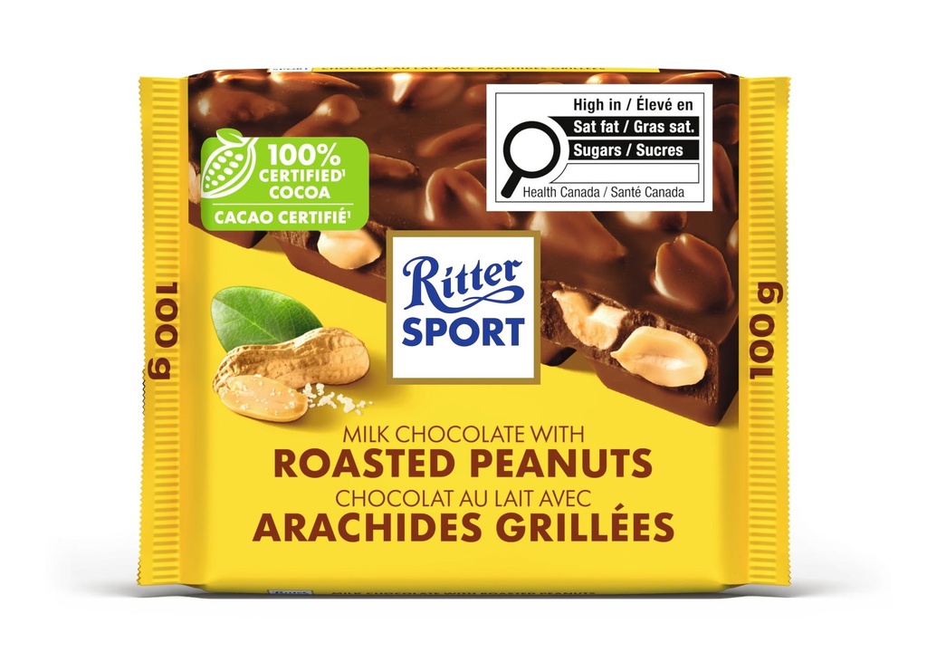 Ritter Sport Chocolat au Lait aux Arachides Roties 100 g