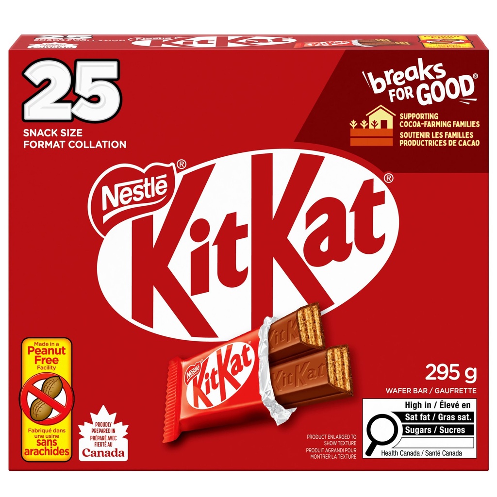 Kitkat Mini, chocolat au lait, friandise individuelle Halloween sans arachides