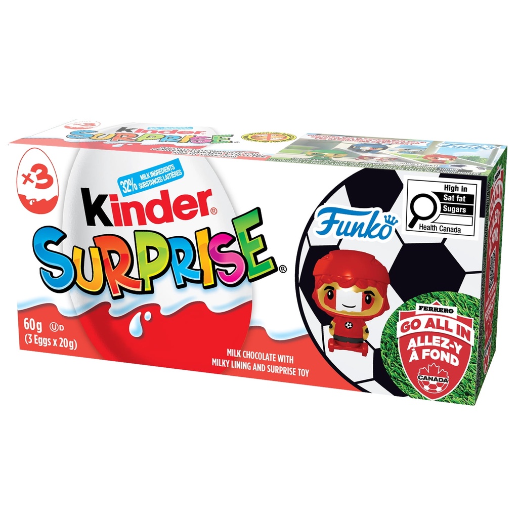 KINDER SURPRISE Œufs en Chocolat au Lait avec Jouets, Lot de 3