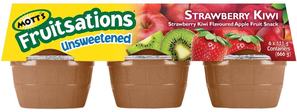 Fruitsations de Mott's Mott's Fruitsations Compote de Pommes Fraise-Kiwi Sans Sucres Ajoutés