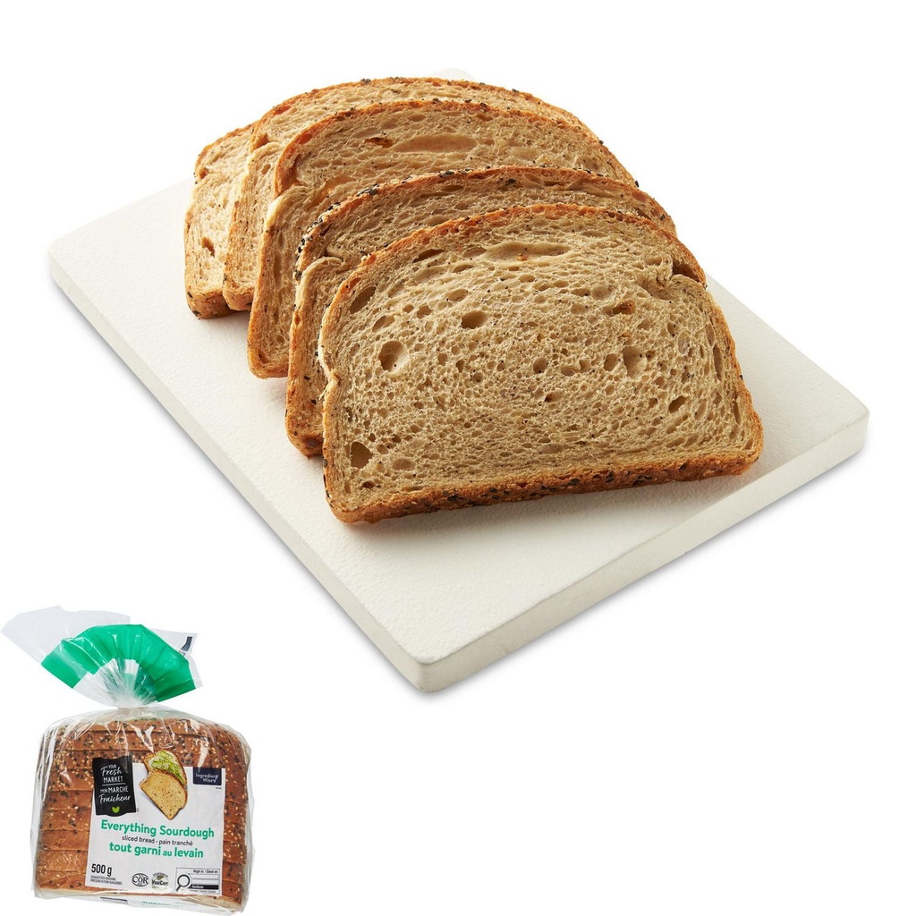 Pain tranché tout garni au levain Mon marché fraîcheur