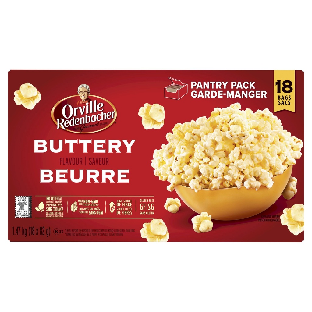 Orville Redenbacher's Orville Redenbacher saveur Beurre Micro-ondes Maïs Soufflé - 18 Sacs