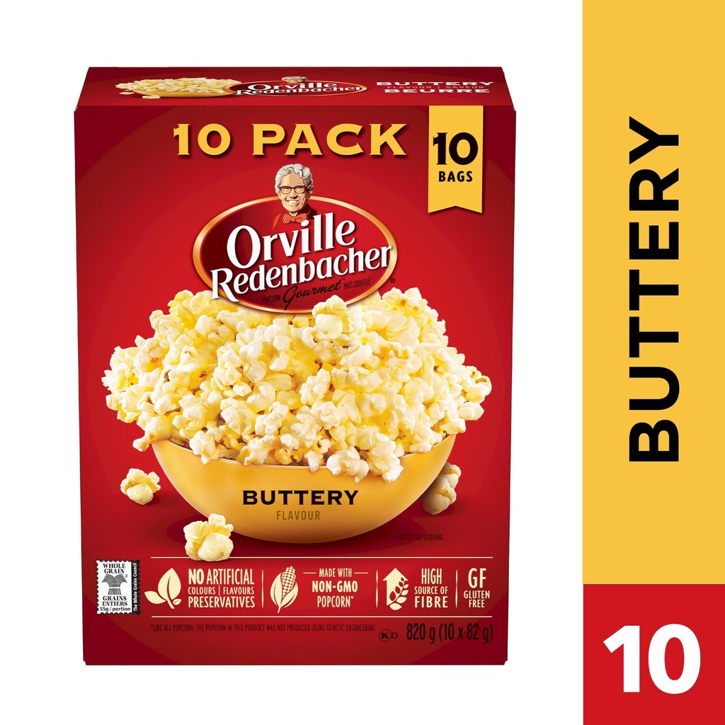 Orville Redenbacher's Orville Redenbacher Maïs Soufflé - Micro-Ondes Beurré (10 Sacs x 82 g)