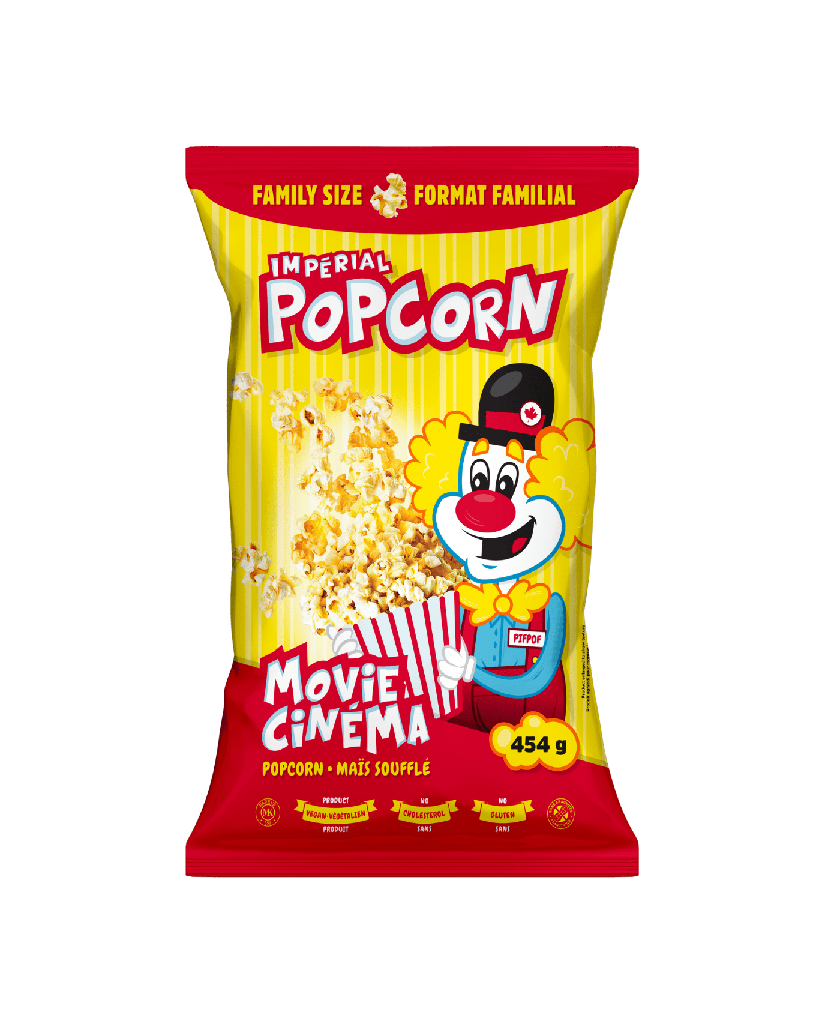 Impérial Popcorn, cinéma, sans gluten, sans cholestérol, végétalien, Casher, format familial, 454 g