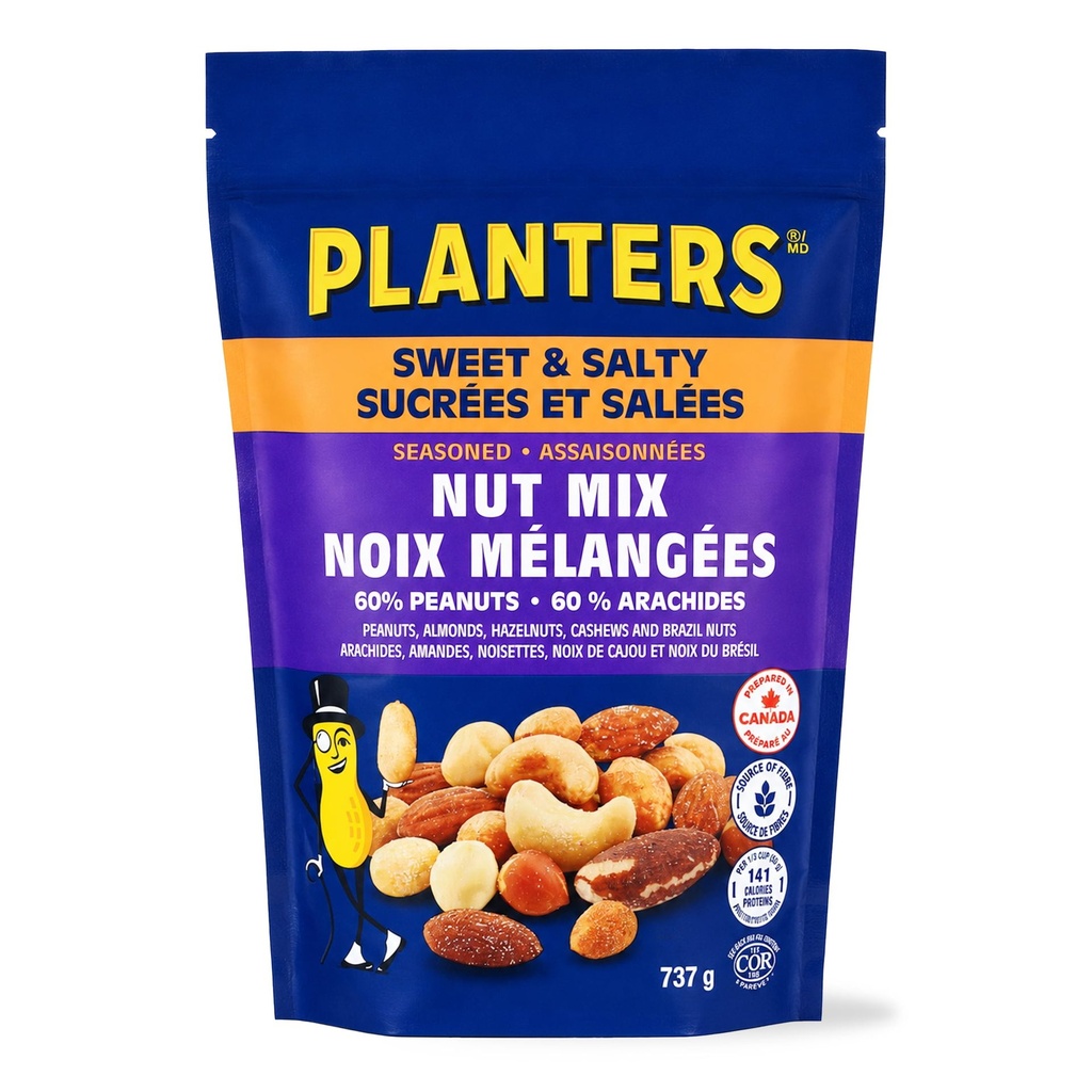Planters Sucrees et Salees Noix Melangees 50% arachides - 737g