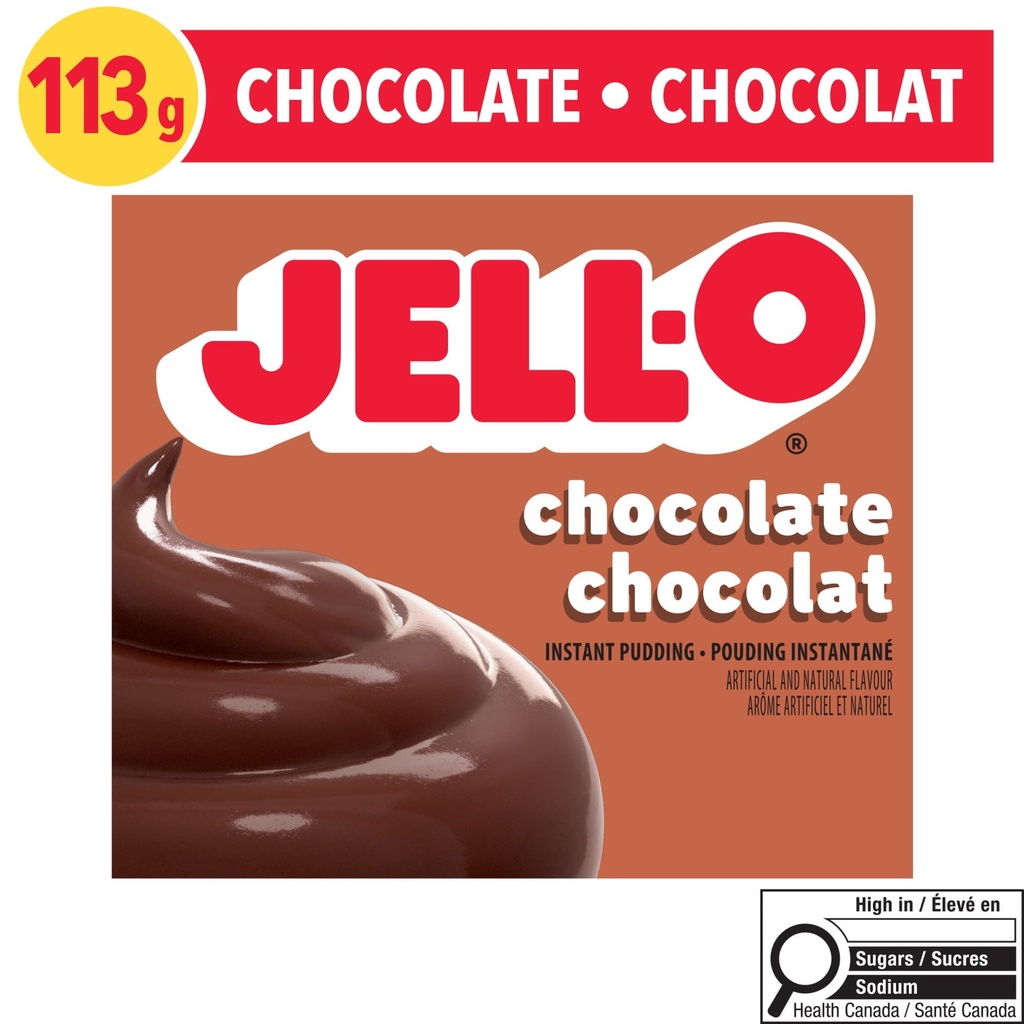 Jell-O Mélange De Pouding Instantané Chocolat, Boîte