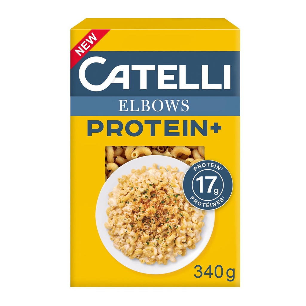 Pâtes Coudes Catelli® Protéines+™, riches en protéines, 340 g