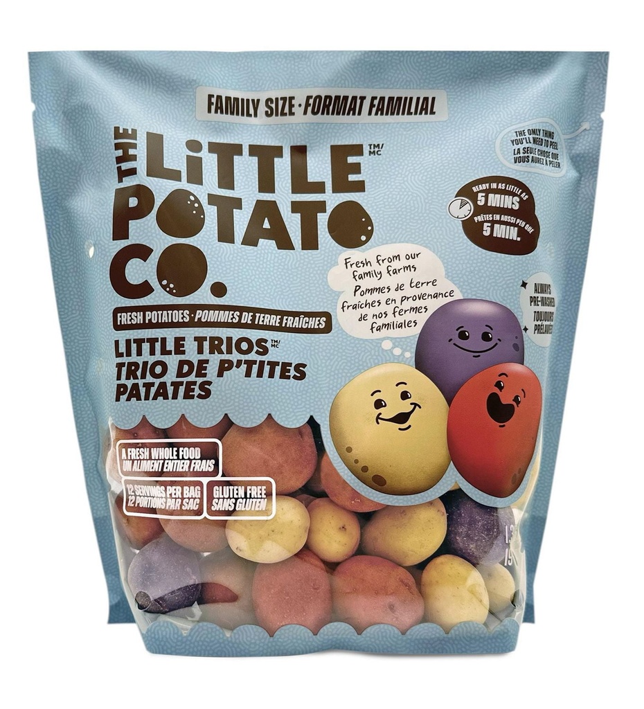 P'tites patates fraîches de The Little Potato Company - 3 lb Trio de P'tites patates P'tites Patates Jaunes, Rouges, et Violettes