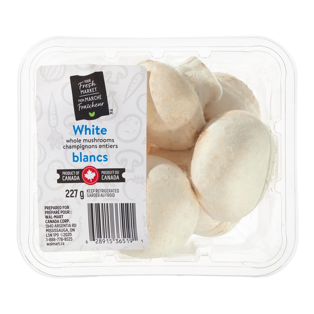 Champignons blancs entiers de Mon marché fraîcheur 8 oz