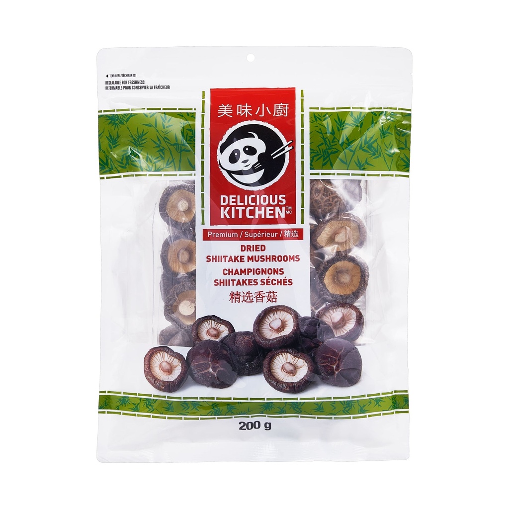 Delicious Kitchen Champignons Shiitakes Séchés de Qualité Supérieure