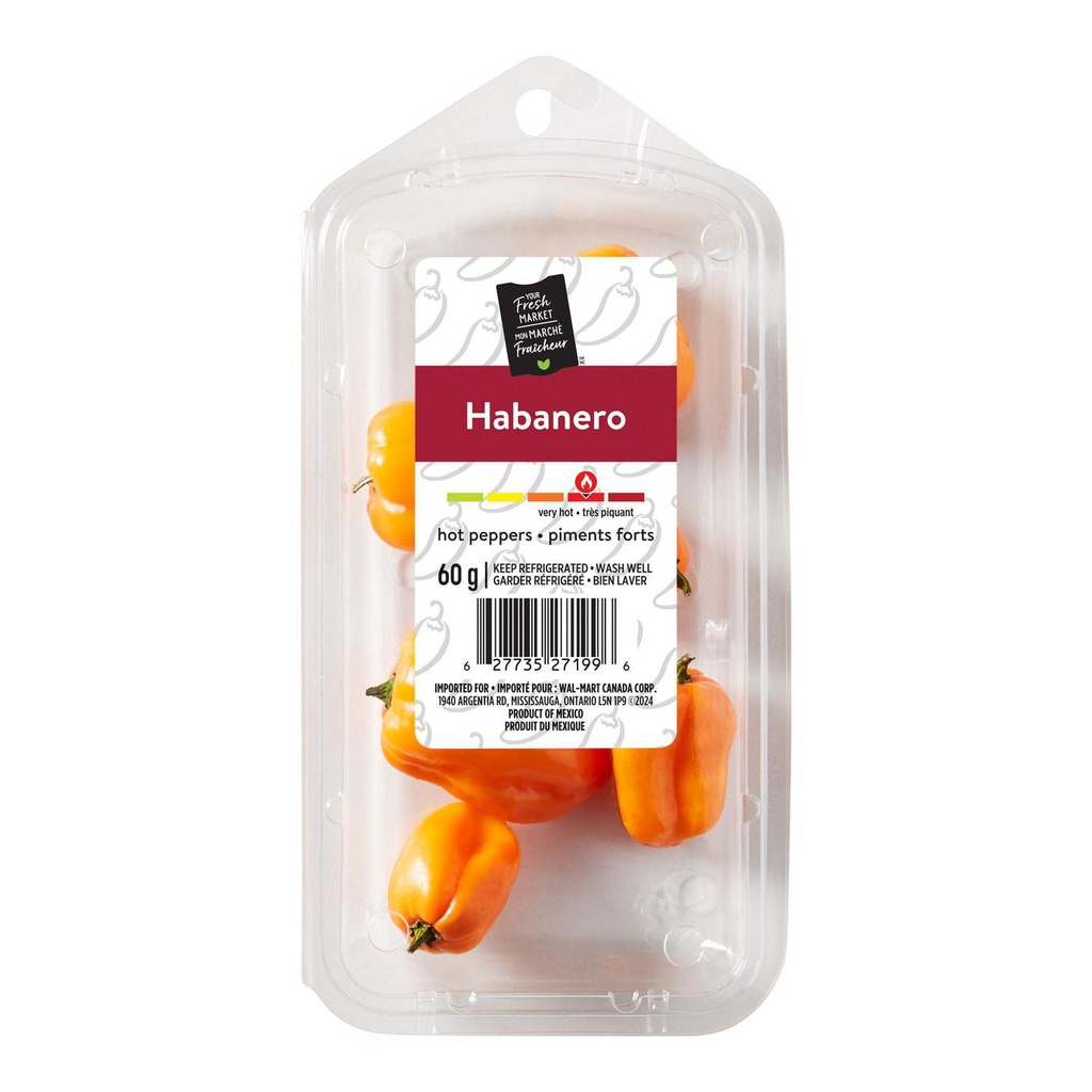 Piments habaneros Mon marché fraîcheur 60g