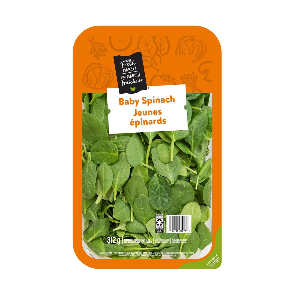 Mon marché fraîcheur Jeunes Epinards 312g