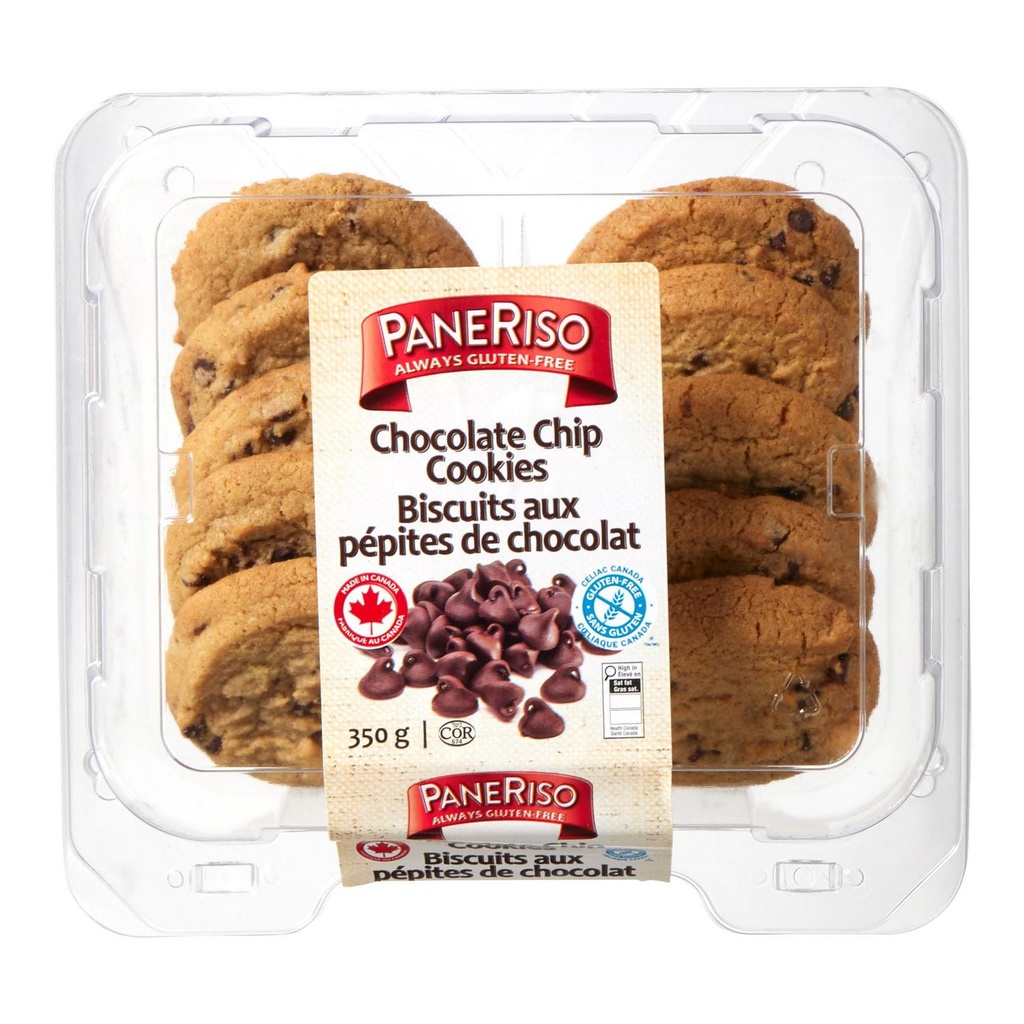 Biscuits sans gluten aux pépites de chocolat PaneRiso Always Gluten-Free