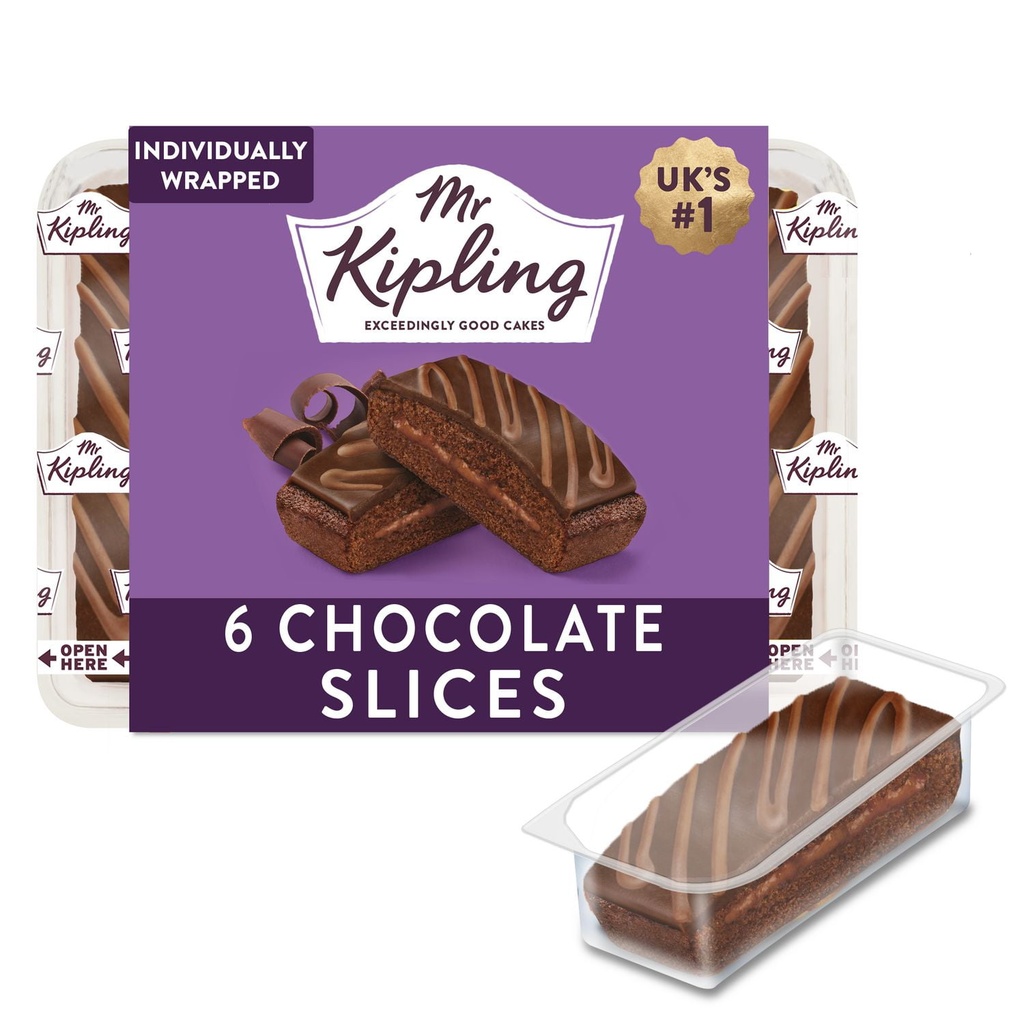 Mr. Kipling Tranches de gâteau éponge au chocolat Mr Kipling
