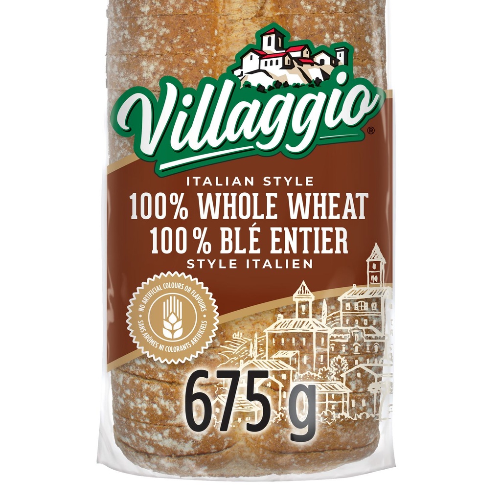 Pain 100 % blé entier tranché épais de style italien Villaggio®