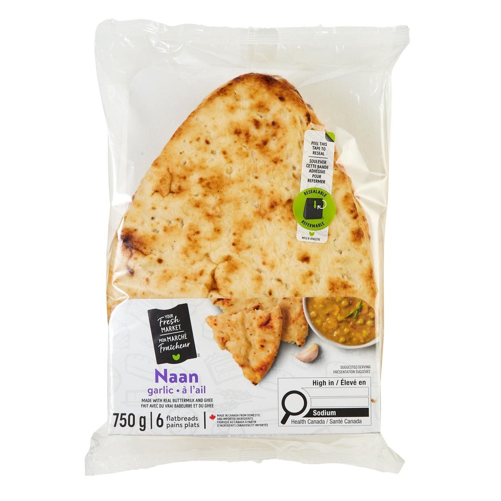 Naan à l’ail Mon marché fraîcheur
