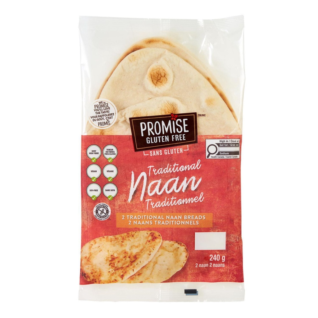 Naan traditionnel sans gluten Promise