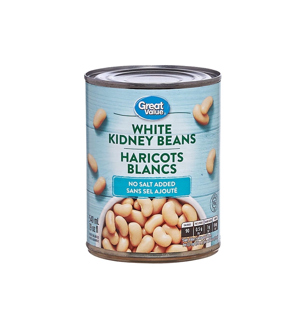 Great Value Haricots Blancs Sans Sel