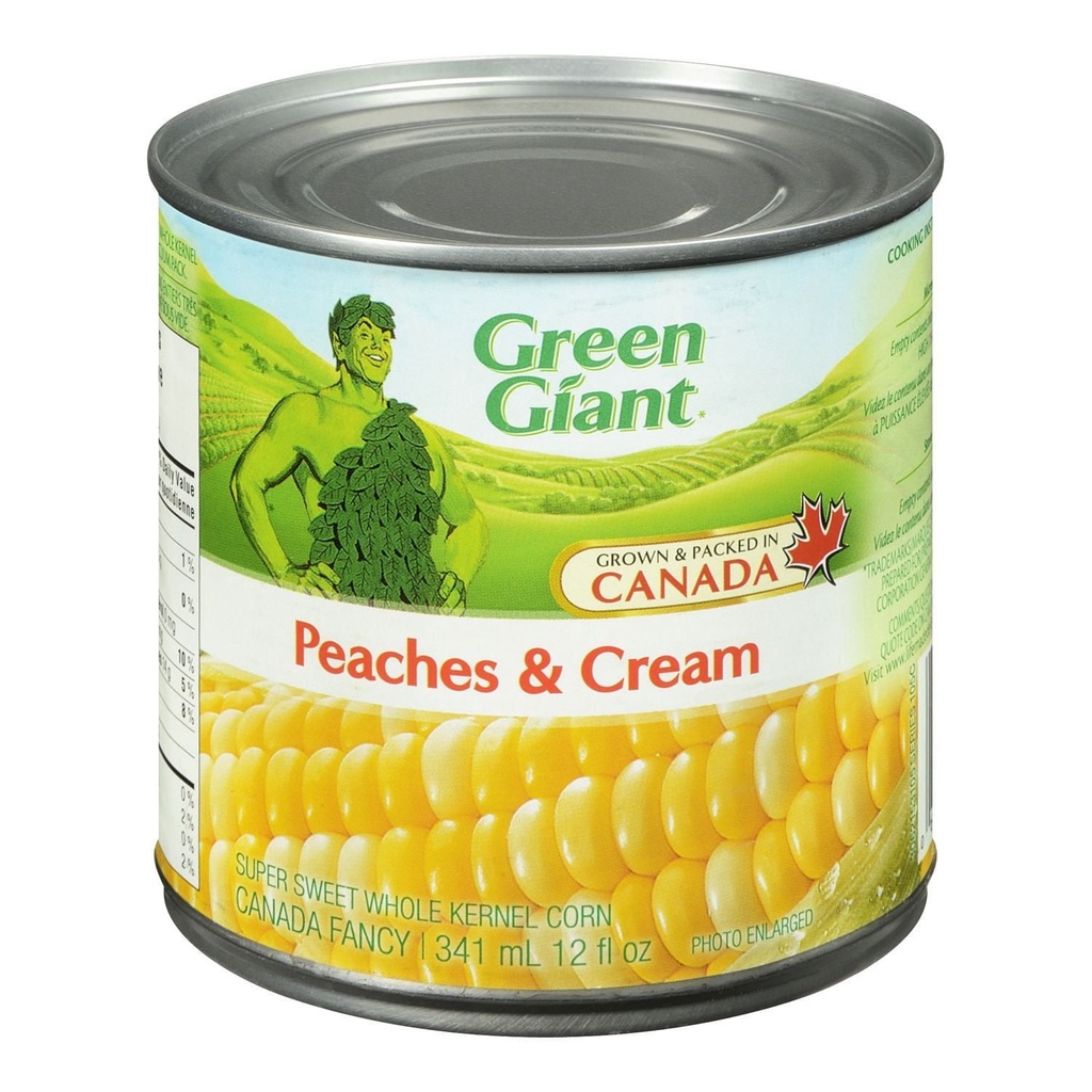 Géant Vert en conserve Green Giant Maïs en Grains Entiers Pêches & Crème