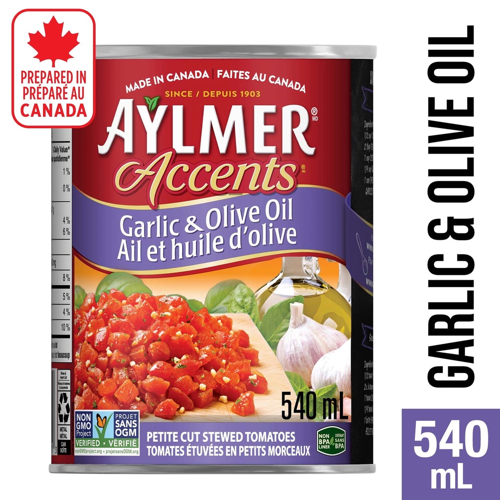 Aylmer Accents Tomates, Ail & Huile d'Olive