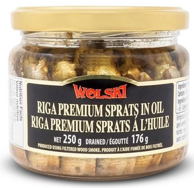 Sprats de Wolski Riga Dans un en Verre d'huile