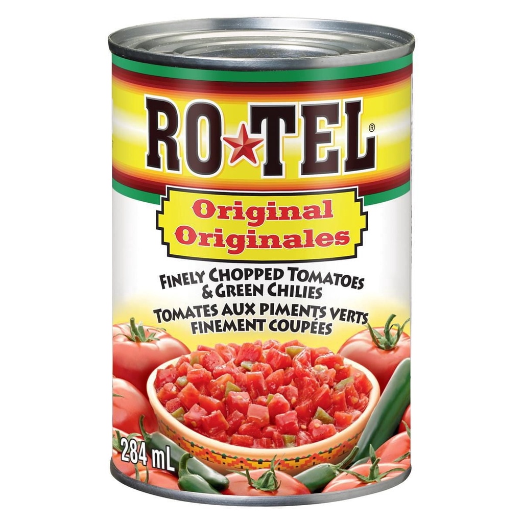 RO*TEL ROTEL Original Tomates Finement Coupées & Piments Verts