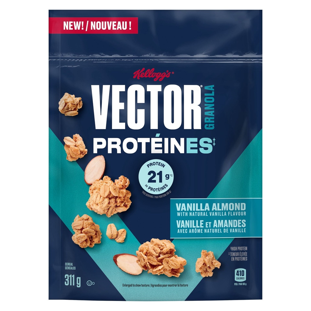 Kellogg's Vector Céréales granola Granola Kellogg’s® Vector® Vanille et amandes, 311 g