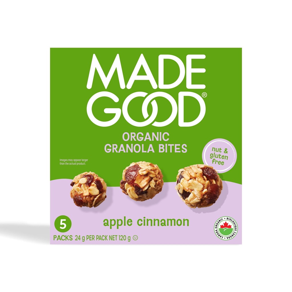 MadeGood Pomme Cannelle Bouchées Granola 5 Barres