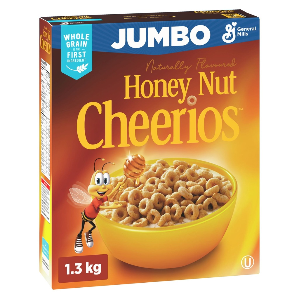 au Miel et aux Noix Cheerios Céréales de Déjeuner, Format Jumbo, Grains Entiers