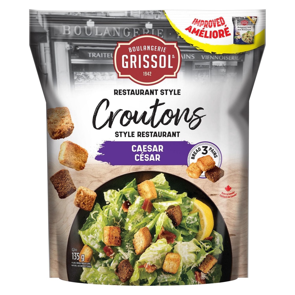 Boulangerie Grissol Croutons style restaurant César, 135g
