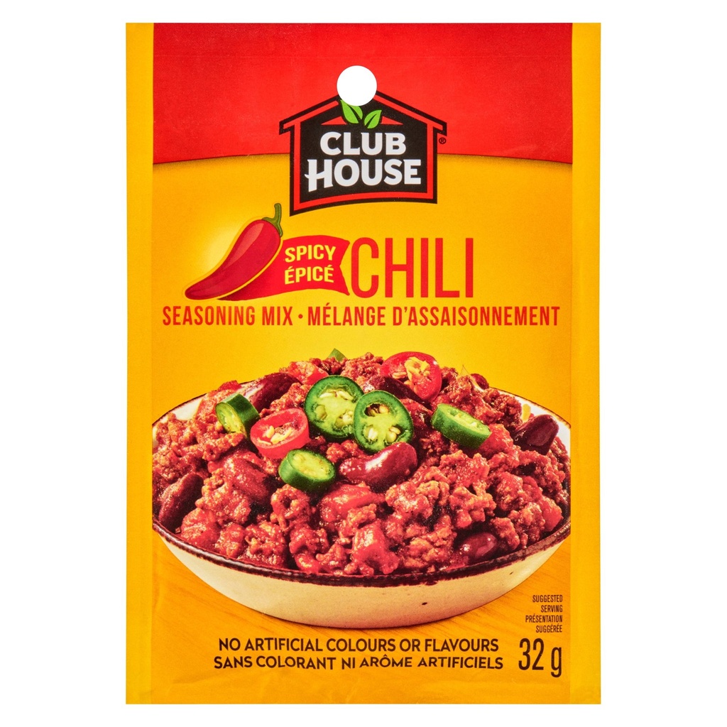 Club House, mélange de sauce sèche / assaisonnement / marinade, Hot'N Spicy Chili