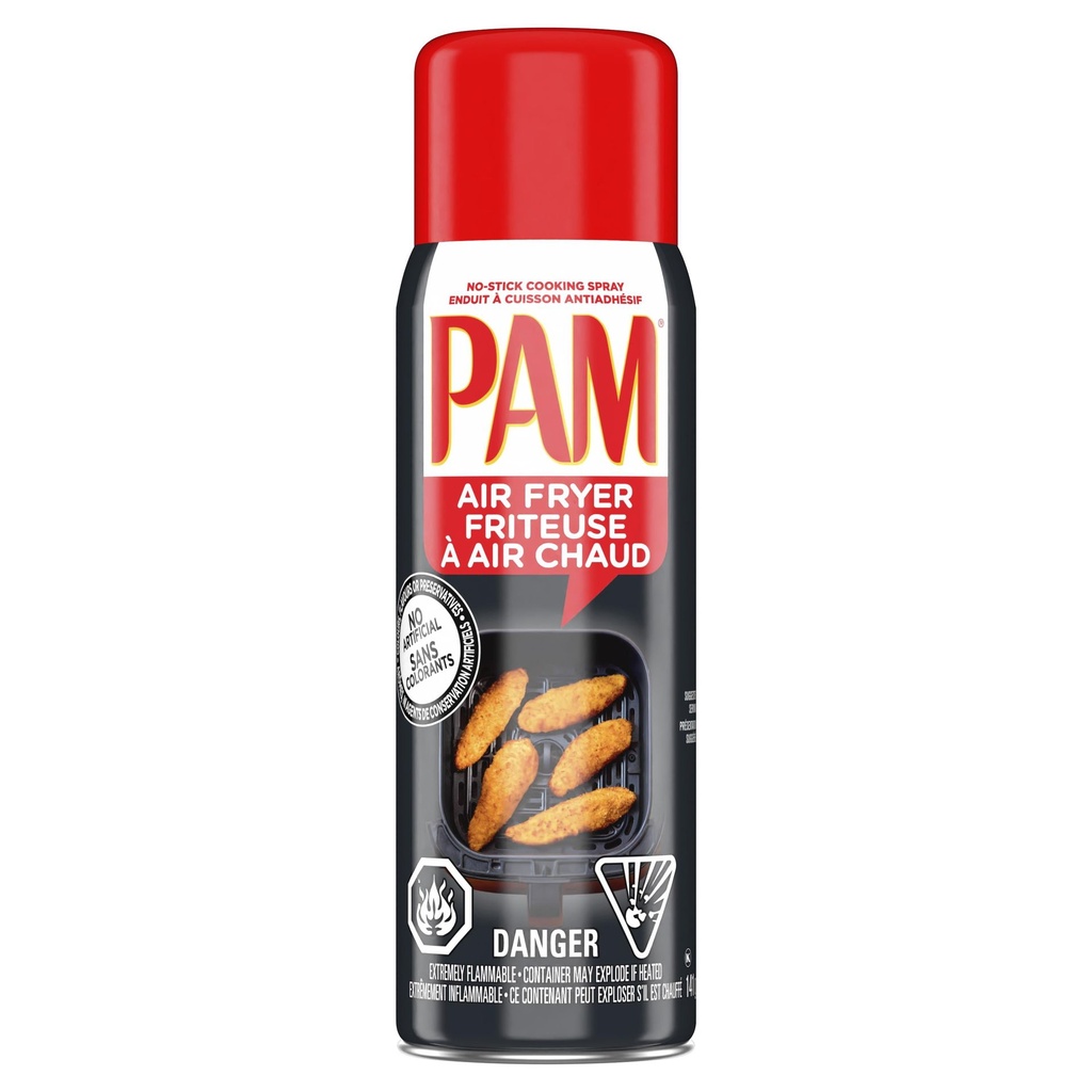 Enduit à cuisson pour friteuse à air chaud PAM – Sans colorants, arômes, ni agents de conservations artificiels – Conçu pour la friteuse à air chaud – 141 g (1 x 141 g)