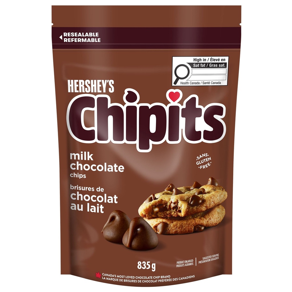 Brisures de chocolat au lait HERSHEY'S CHIPITS, 835 g