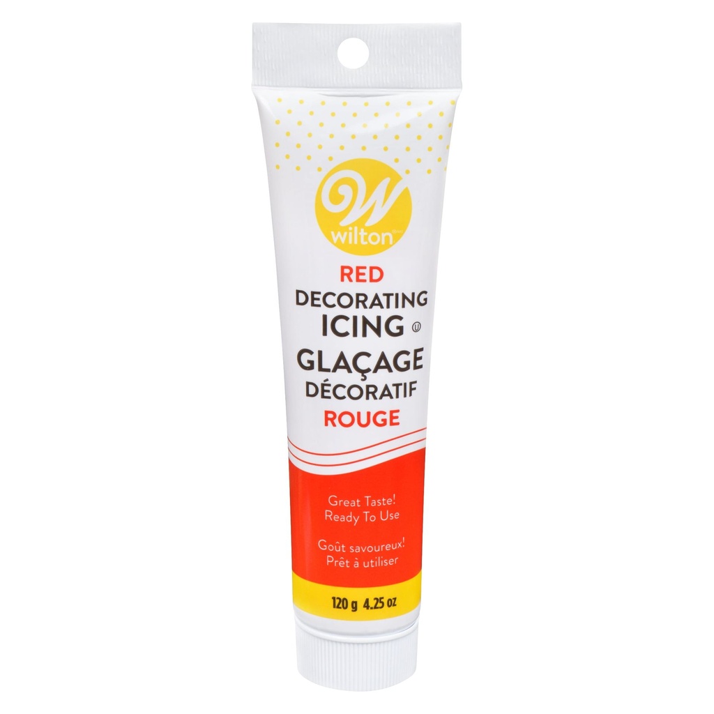 Tube de glaçage décoratif rouge Wilton, 120 g