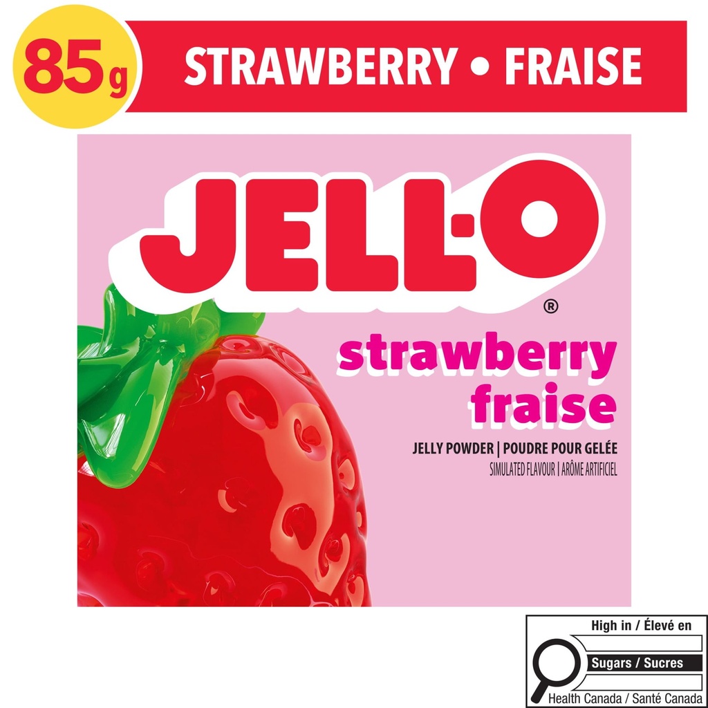 Jell-O Mélange De Poudre Pour Gelée Fraise, Boîte