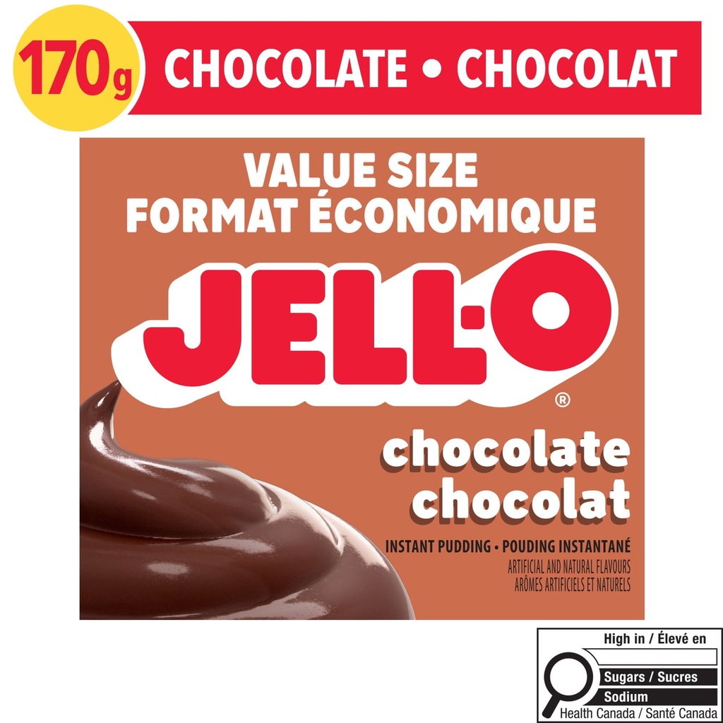 Jell-O Pouding Instantané Chocolat, Format Économique, Boîte