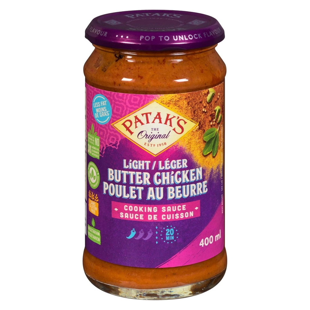 Pataks Patak's Sauce de Cuisson Légère pour Poulet au Beurre