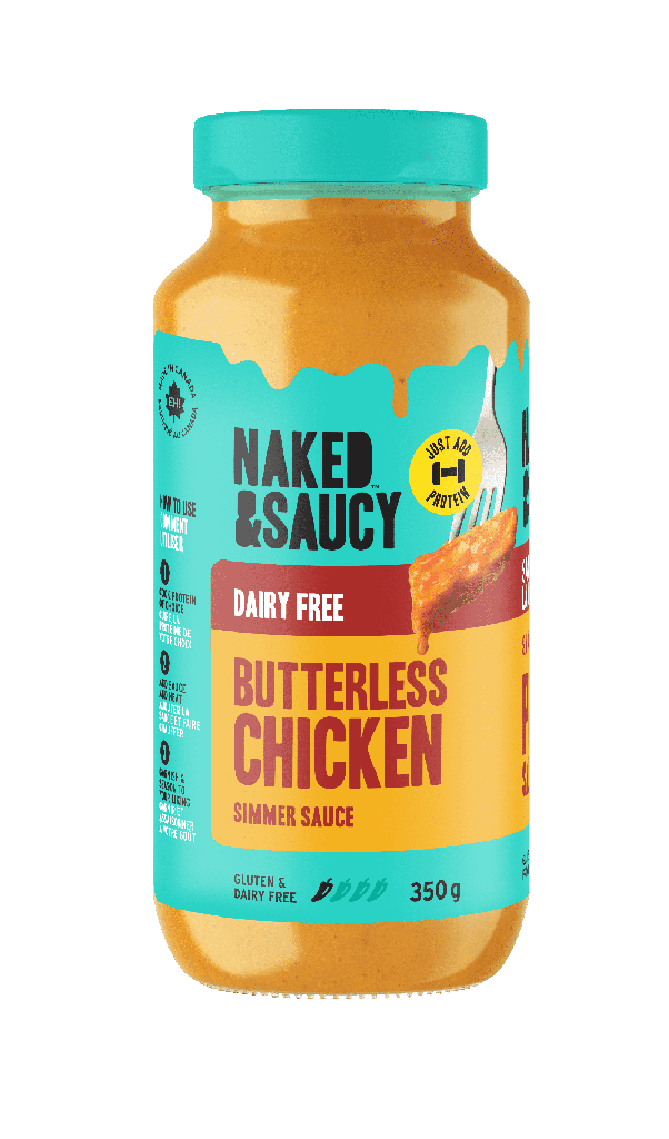 Poulet au beurre sans beurre Naked & Saucy, sans produits laitiers, sauce à ajouter à votre protéine, 350 g