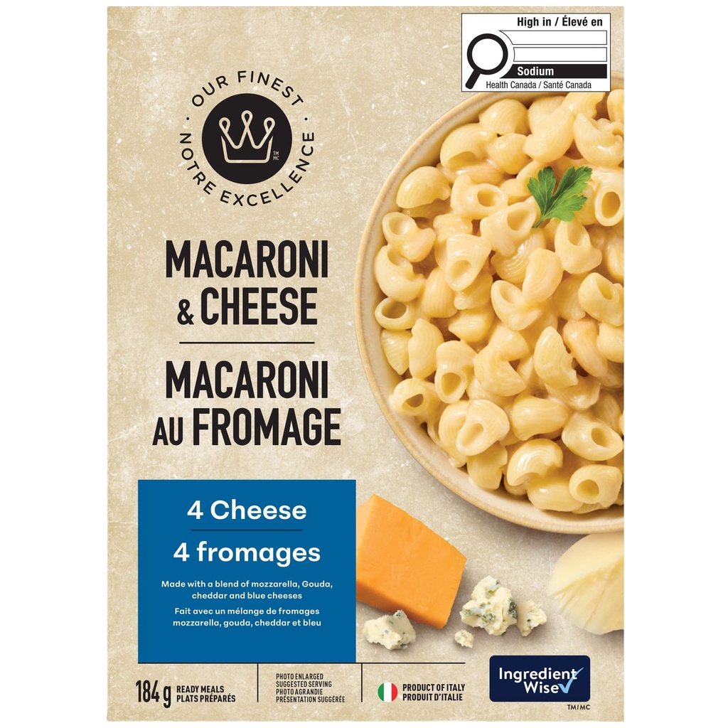 Macaroni au fromage 4 fromages Notre Excellence