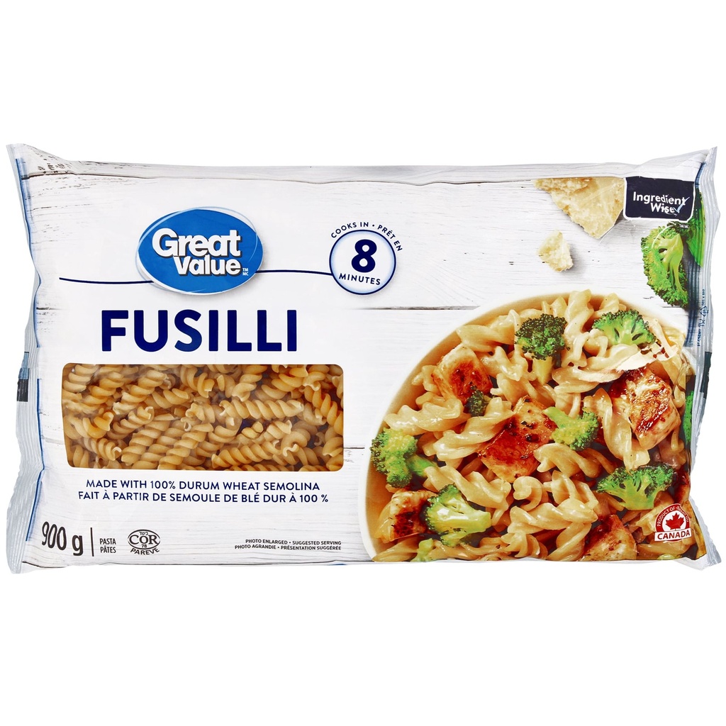 Pâtes fusilli Great Value