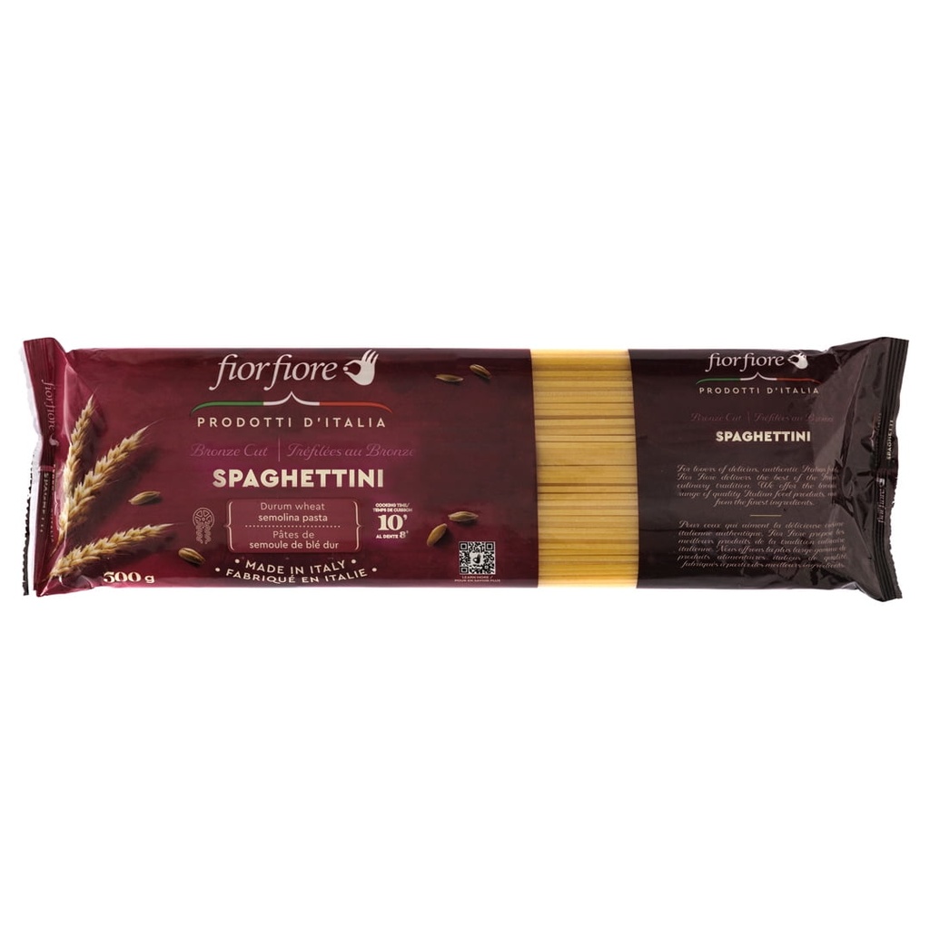 Fiorfiore 12,5% protéine bronze dessiné Spaghettini Pâtes