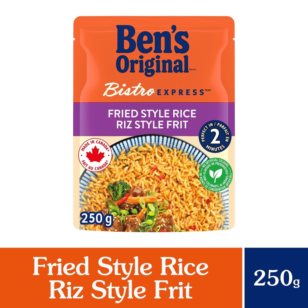 BEN'S ORIGINAL BISTRO EXPRESS riz style frit, riz d'accompagnement, sachet de 250 g